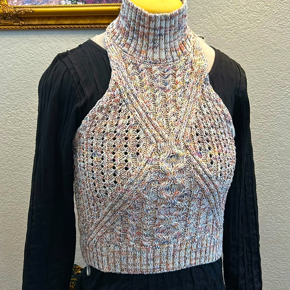 Nicholas Knitted Sweater Halter Top size Small